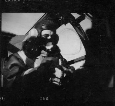 Harry at controls of Blenheim 4 at 10,000 ft, 250 miles out over North Sea, Aug' 41
